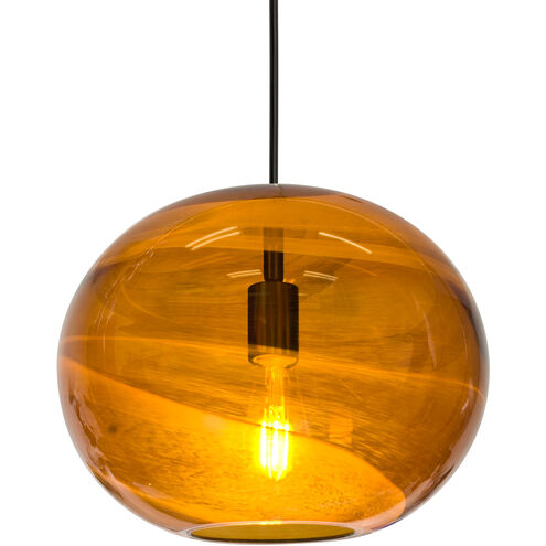 Geno 1 Light Black Pendant Ceiling Light