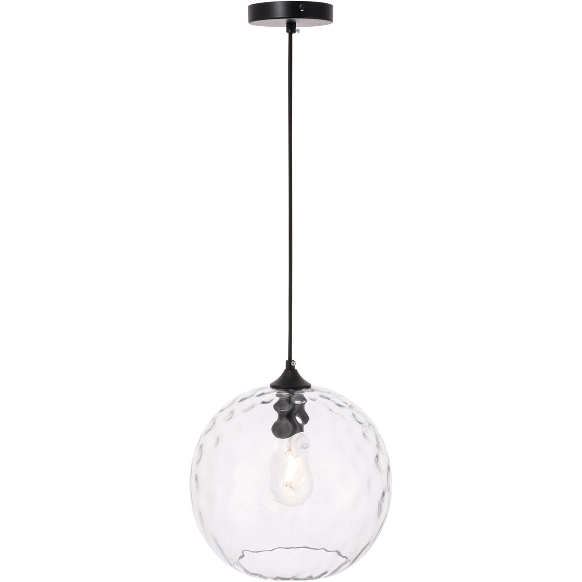 Gibson 1 Light 12 inch Black Pendant Ceiling Light