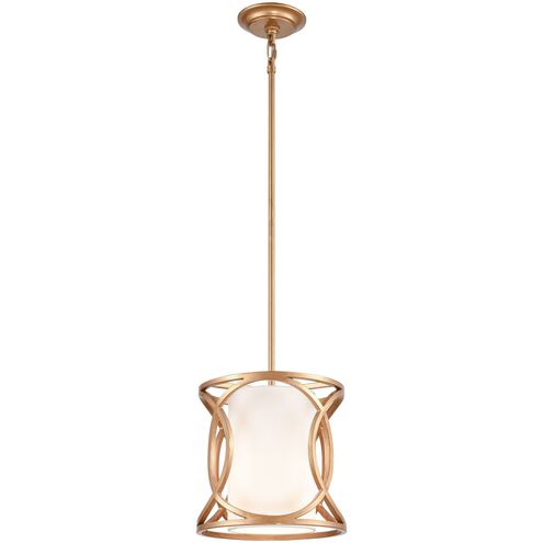 Ringlets 1 Light 10 inch Matte Gold Mini Pendant Ceiling Light