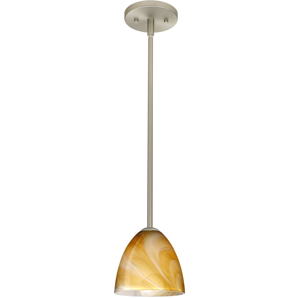 Vila LED Satin Nickel Stem Pendant Ceiling Light