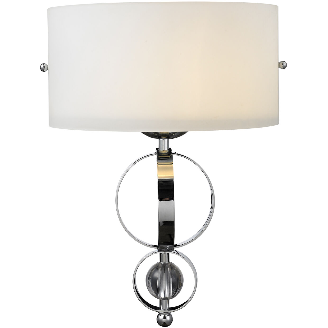 Cerchi 1 Light 12 inch Chrome Wall Sconce Wall Light, Damp