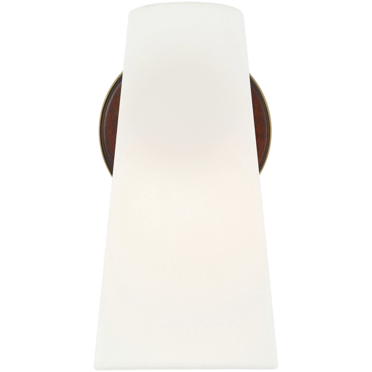 AERIN Olina LED 5 inch Hand-Rubbed Antique Brass and Mahogany Sconce Wall Light