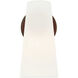 AERIN Olina LED 5 inch Hand-Rubbed Antique Brass and Mahogany Sconce Wall Light