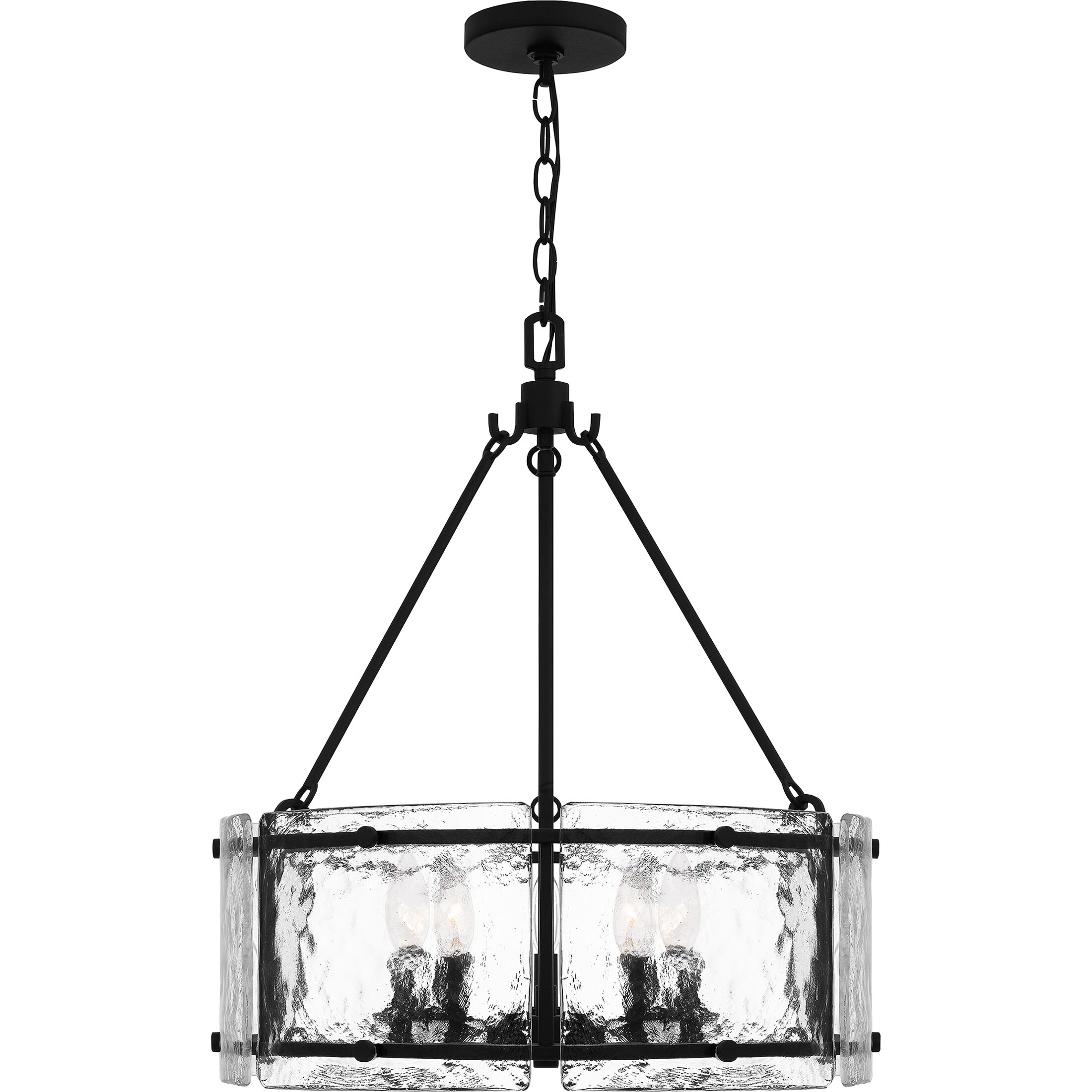 Fortress 5 Light 21 inch Earth Black Pendant Ceiling Light