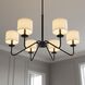 Transitional 6 Light 42 inch Matte Black Chandelier Ceiling Light
