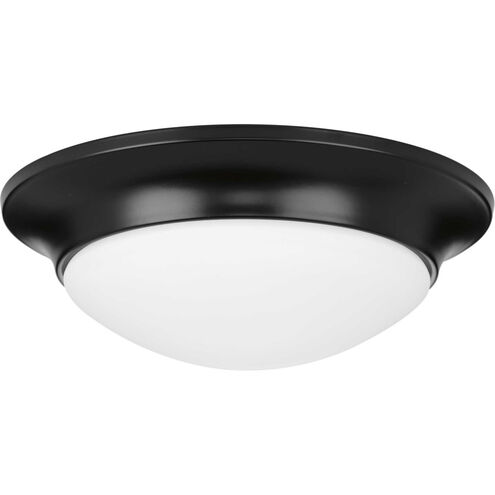 Etched Glass Close-to-Ceiling 1 Light 11.5 inch Matte Black Flush Mount Ceiling Light