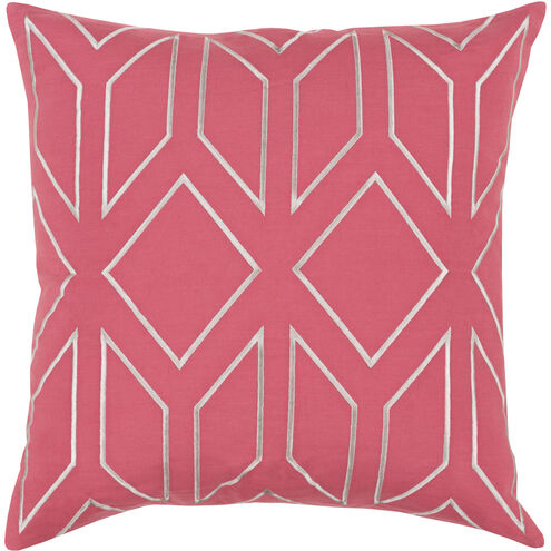 Skyline Light Gray/Rose Accent Pillow