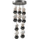 Onyx 14.63 inch Natural Brass with Polished Nickel Multi Pendant Ceiling Light
