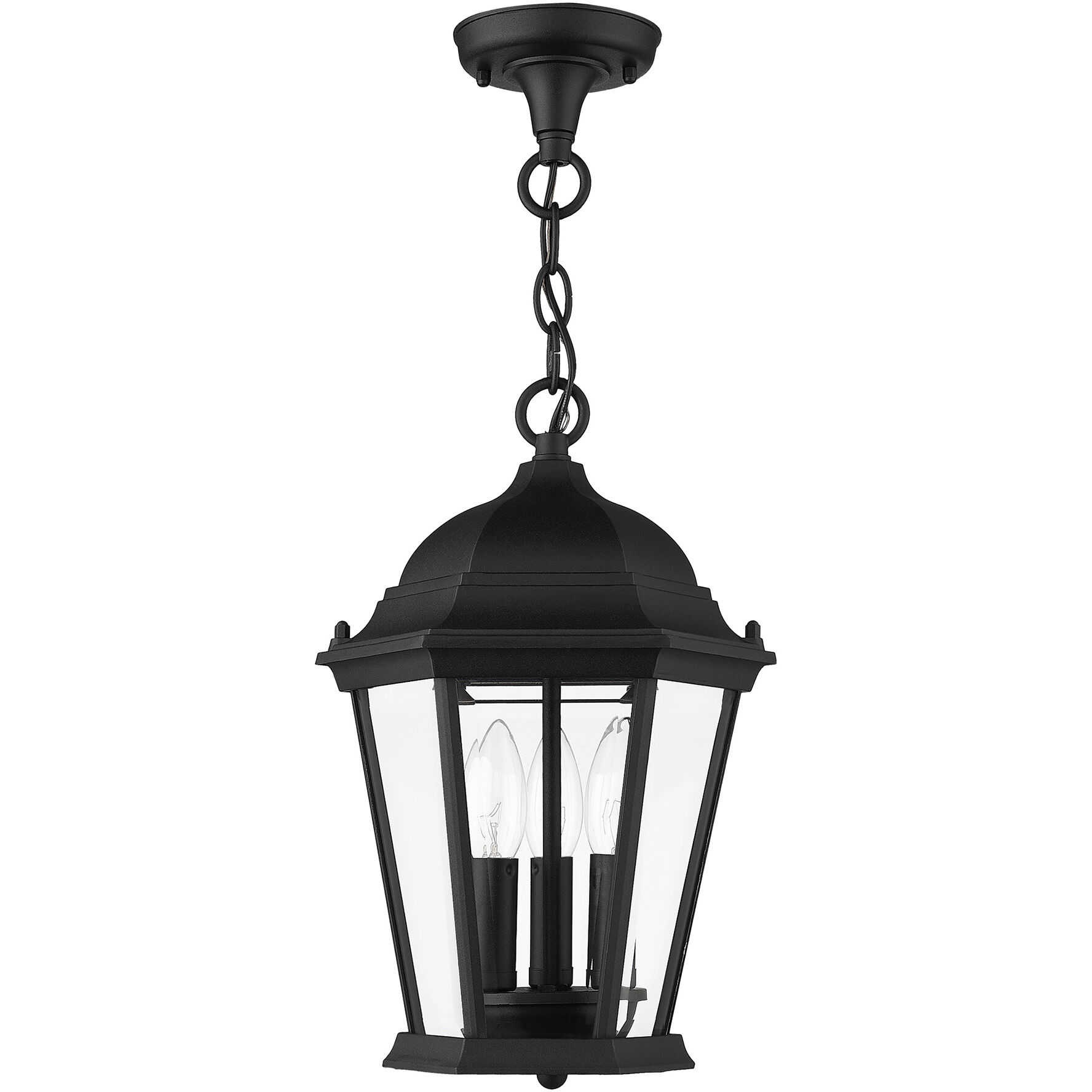 Hamilton 3 Light 10 inch Textured Black Outdoor Pendant Lantern