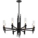 Torres 8 Light 36.13 inch Matte Black Chandelier Ceiling Light