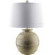 Atollo 21 inch 100 watt Gray Accent Table Lamp Portable Light