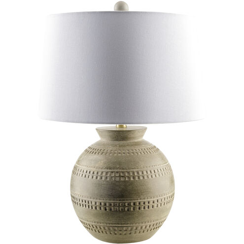 Atollo 21 inch 100 watt Gray Accent Table Lamp Portable Light