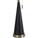 Jack 30 inch 60.00 watt Matta Black/Brass Table Lamp Portable Light