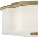 Delaney 2 Light 14 inch Heritage Brass Flush Mount Ceiling Light