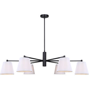 Aspen 6 Light 15.25 inch Black Chandelier Ceiling Light