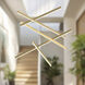 Vega LED 0.75 inch Brushed Gold Multi Pendant Ceiling Light