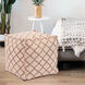Pouf 18 inch Moroccan Gold Square Ottoman with Cover