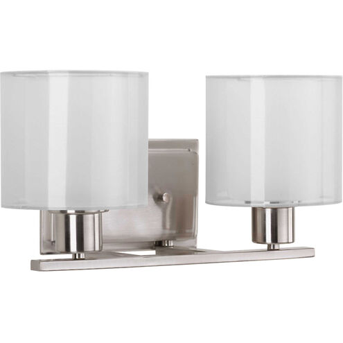Invite 2 Light 15 inch Brushed Nickel Bath Vanity Wall Light