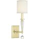 Paxton Sconce Wall Light in Aged Brass