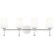 Henri 4 Light 32 inch Brushed Nickel Bathroom Vanity Wall Light