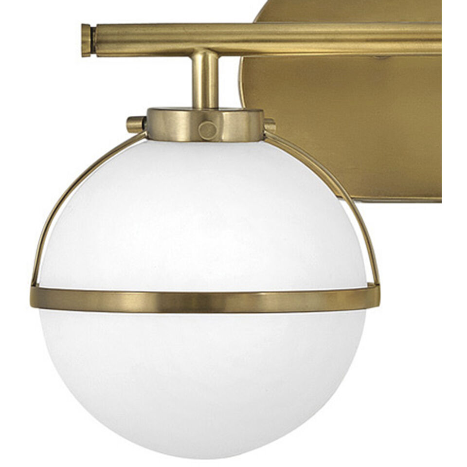 Hollis LED 15 inch Heritage Brass Vanity Light Wall Light