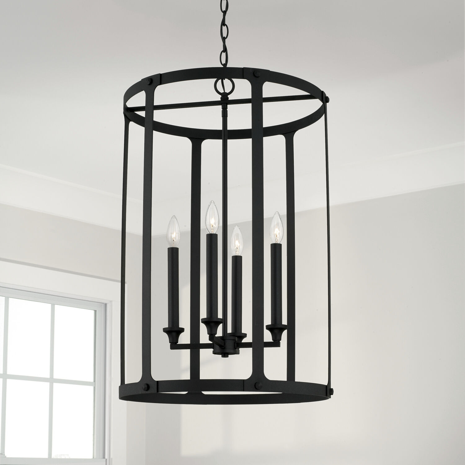 Brennen 4 Light 19 inch Black Iron Foyer Ceiling Light