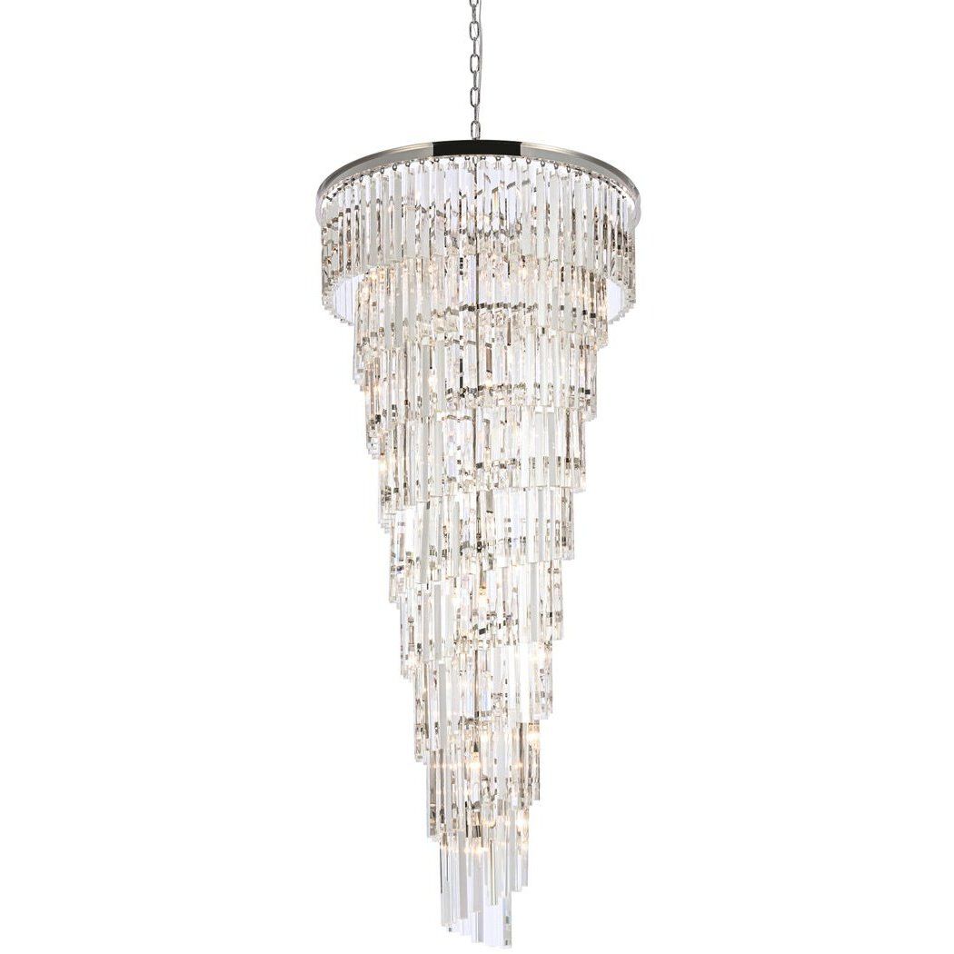 Sydney 35 Light 30 inch Polished Nickel Chandelier Ceiling Light