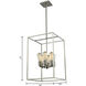 Williamsport 6 Light 14 inch Brushed Nickel Chandelier Ceiling Light