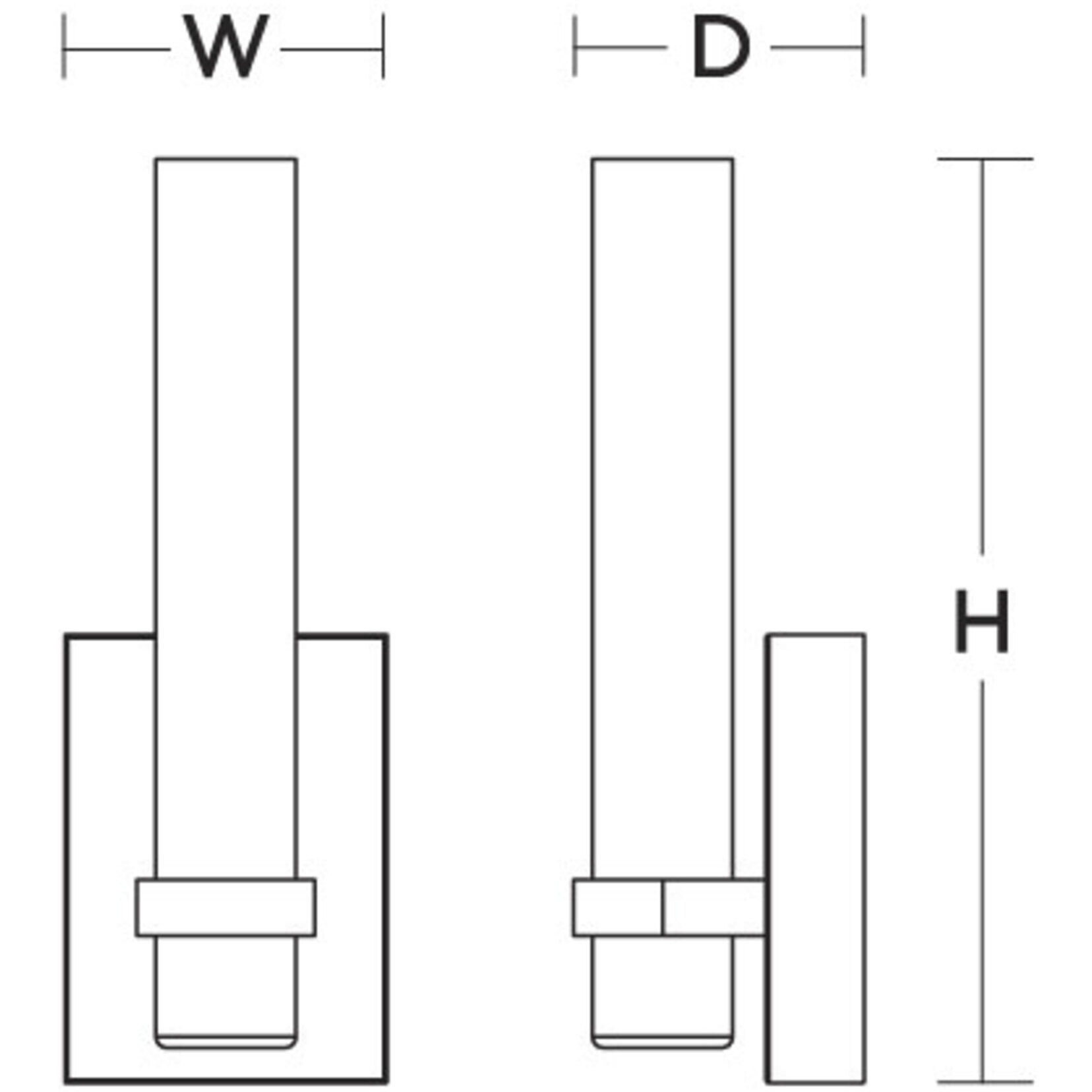 Miami LED 4.5 inch Black Sconce Wall Light