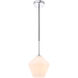 Rochester 1 Light 8 inch Chrome Pendant Ceiling Light