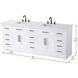 Remington 84 X 35 inch White Bathroom Vanity Cabinet