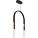 Curva LED 22 inch Black Chandelier Ceiling Light