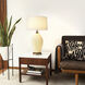 Santa Clara 30 inch 100.00 watt Walnut and White with Weathered Brass Table Lamp Portable Light