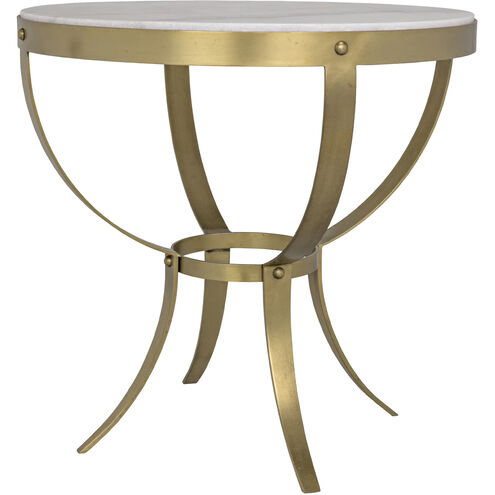 Byron 30 X 30 inch Antique Brass Side Table