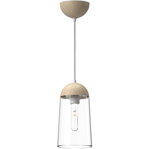 Alora Mood Emil 1 Light 6 inch White and White Oak Pendant Ceiling Light