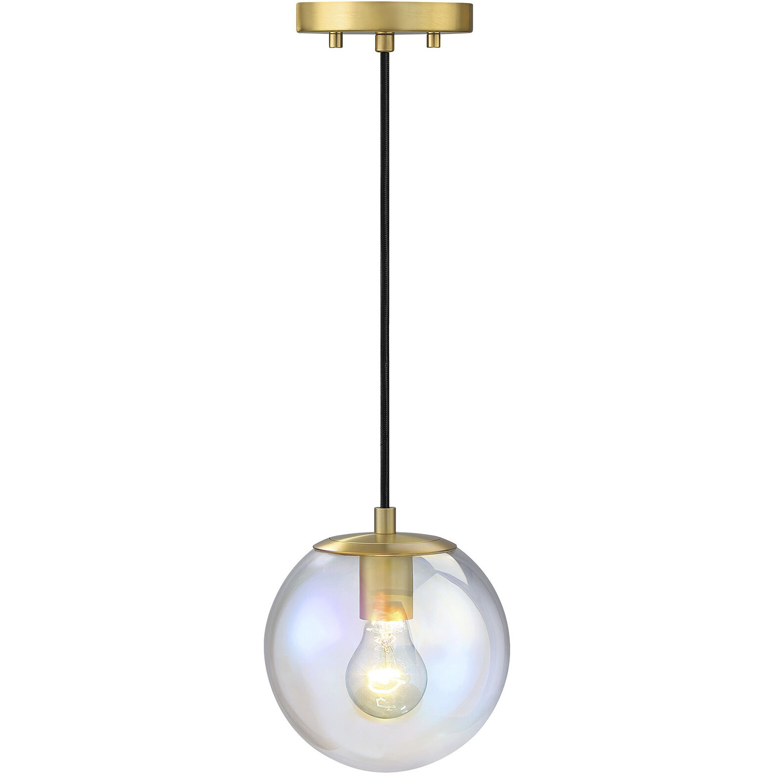 Neva LED 7 inch Brushed Gold Pendant Ceiling Light