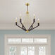 Beckett 6 Light 26 inch Satin Brass & Bronze Chandelier Ceiling Light