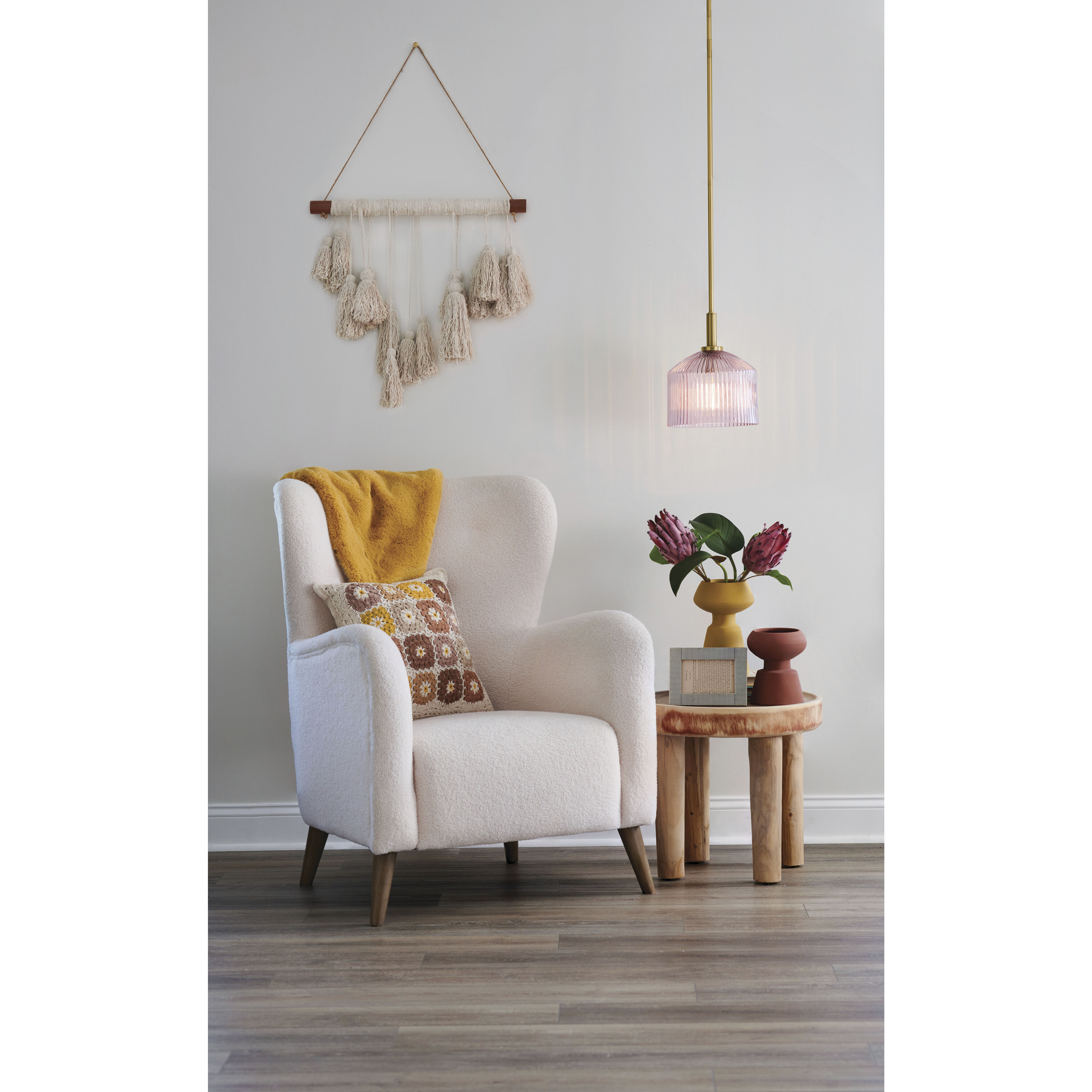 Lisette 1 Light 9 inch Lacquered Brass Pendant Ceiling Light in Lacquered Brass and Rose