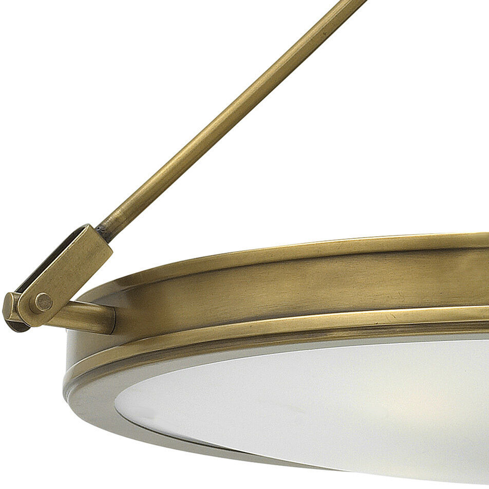 Collier 4 Light 22 inch Heritage Brass Indoor Semi-Flush Mount Ceiling Light
