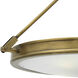 Collier LED 22 inch Heritage Brass Indoor Semi-Flush Mount Ceiling Light