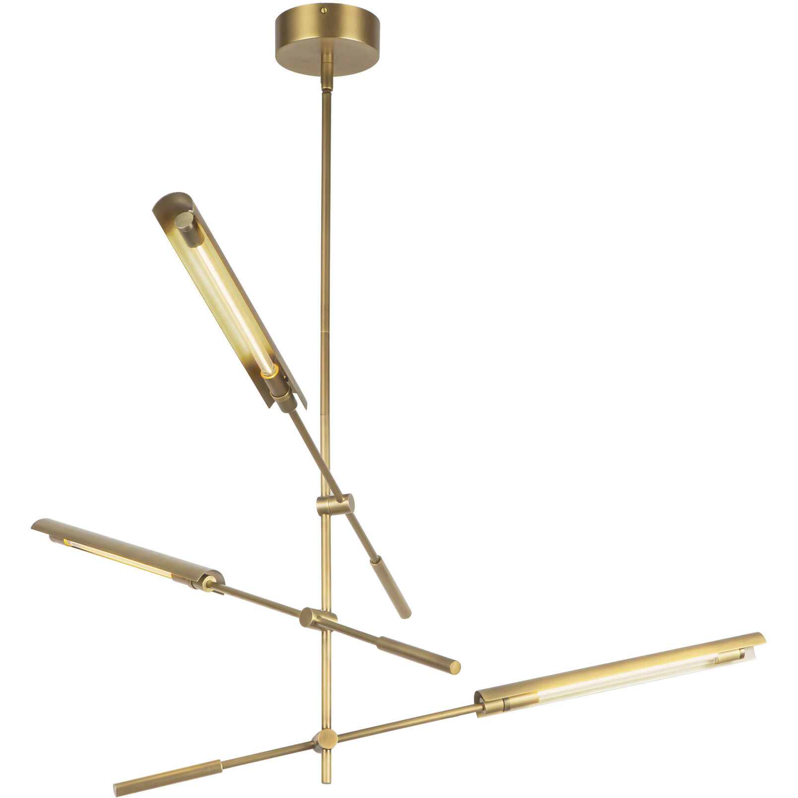 Astrid Multi Pendant Ceiling Light in Vintage Brass