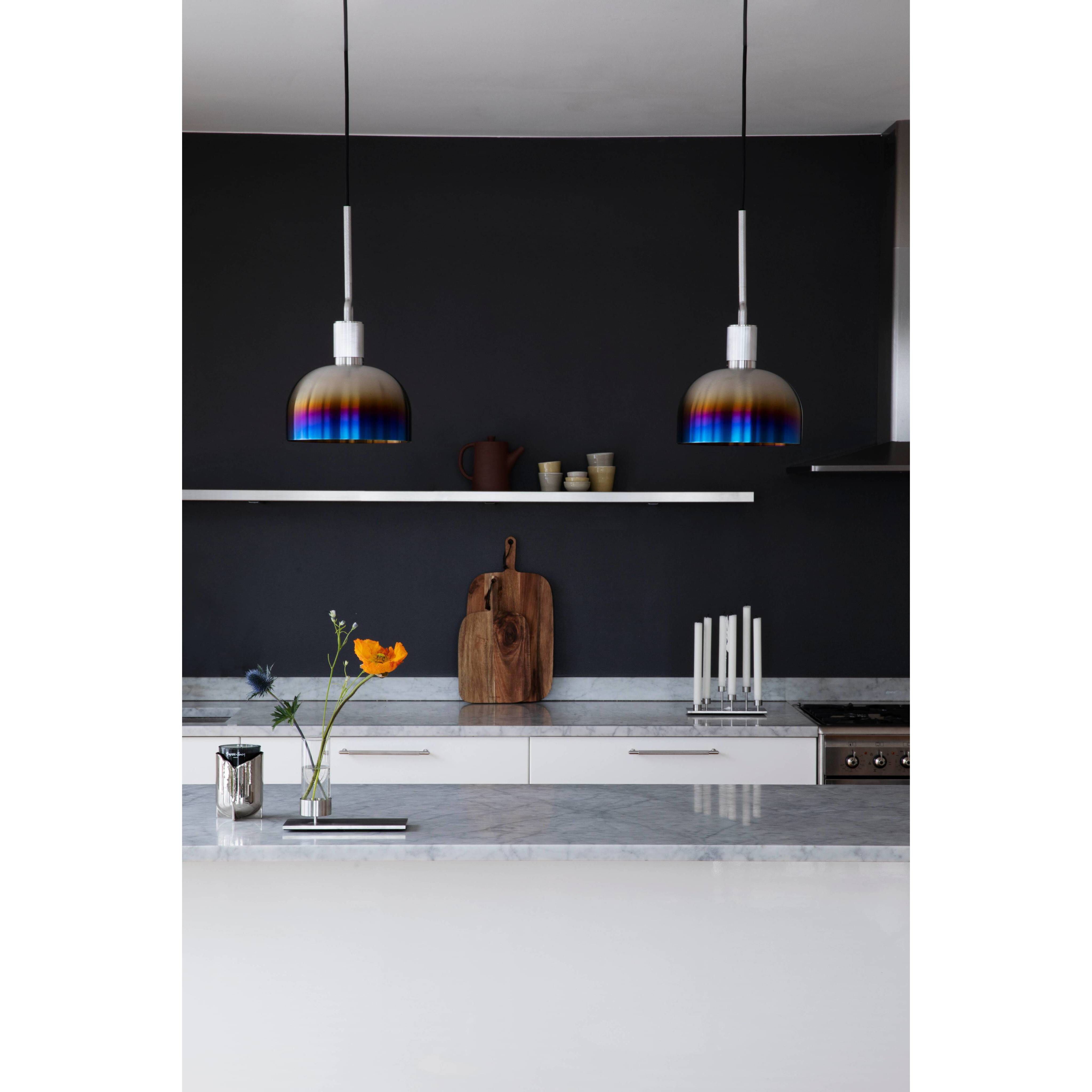 Forked LED 9.84 inch Burnt Steel Pendant Ceiling Light