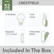 Crestfield 52 inch Matte Silver with Light Gray Oak/Warm Grey Oak Blades Ceiling Fan