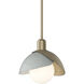 Brooklyn 1 Light 9.4 inch Soft Gold and Vintage Platinum Mini Pendant Ceiling Light in Soft Gold/Vintage Platinum
