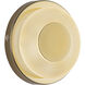 Stephord Wall Sconce Wall Light in Frosted Glass Shade, Metallic Brass
