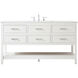 Sinclaire 60 X 22 X 34 inch White Vanity Sink Set