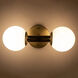 Antiope 2 Light 13.5 inch Antique Brass Sconce Wall Light