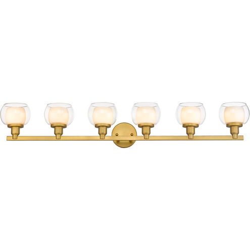Cairo 6 Light 44.75 inch Satin Gold Bath Vanity Light Wall Light in Bulb Not Included