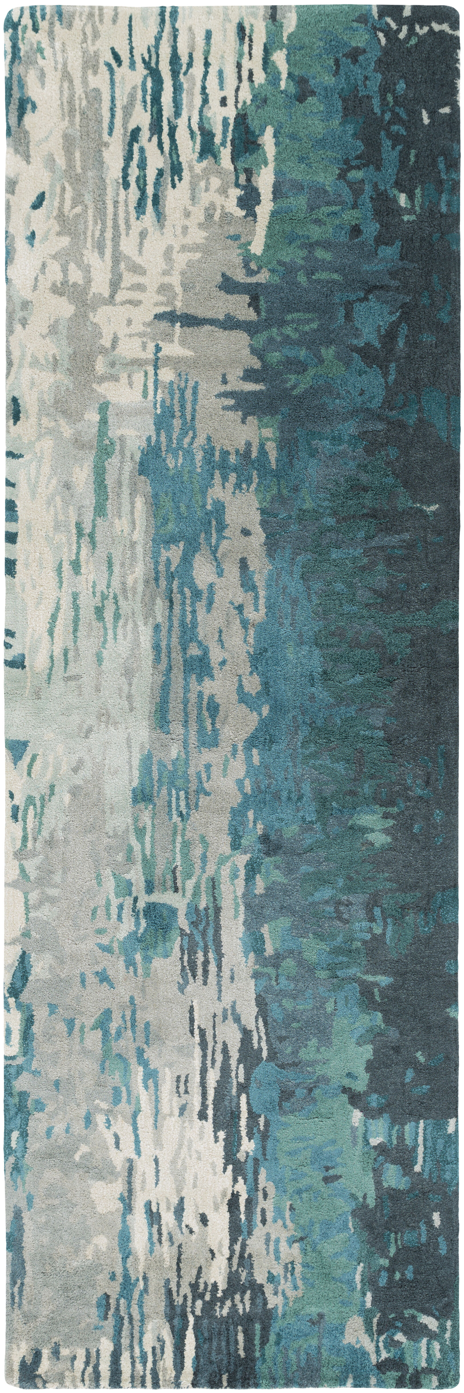 Banshee 96 X 30 inch Blue Rug in 2.5 x 8, Runner