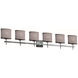 Textile LED 52 inch Brushed Nickel Bath Bar Wall Light